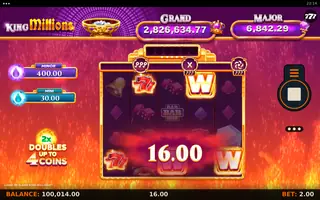 Links of Flame King Millions – Winning spin