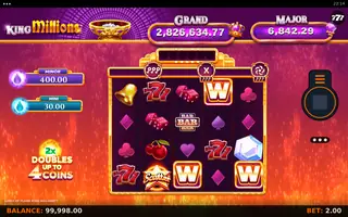 Links of Flame King Millions – Feature in play