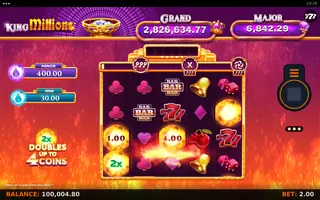 Links of Flame King Millions – Feature in play