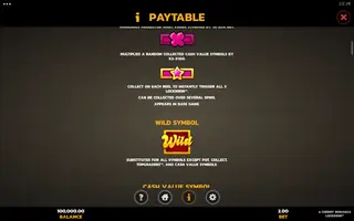 4 Cherry Bonanza LOCKNWIN – Paytable