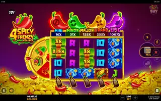 4 Spicy Frenzy Loot Collect – Feature in play