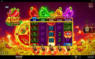 4 Spicy Frenzy Loot Collect – Feature in play