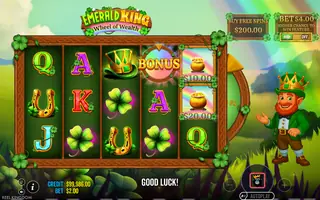 Emerald King – Wheel of Wealth – Feature in play