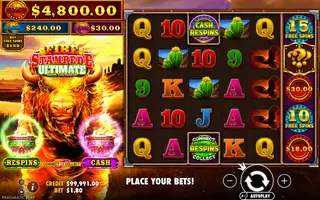 Fire Stampede Ultimate – Feature in play