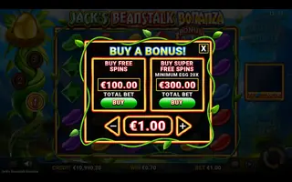 Jack’s Beanstalk Bonanza – Bonus buy
