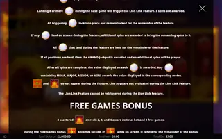 Lion Link Wealth of the Dragon – Game rules