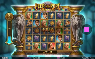 Peep the Pope GigaBlox – Winning spin