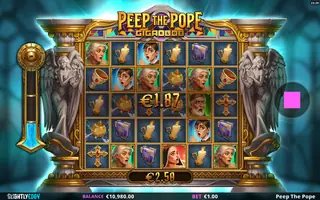 Peep the Pope GigaBlox – Winning spin