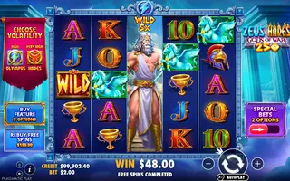 Zeus vs Hades – Gods of War 250 – Winning spin