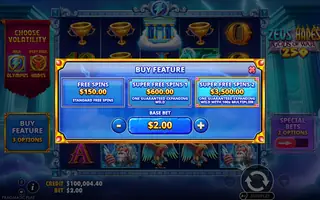 Zeus vs Hades – Gods of War 250 – Bonus buy