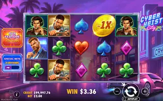 Cyberheist City – Feature in play