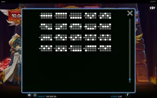 Ammit Hellfire – Paytable