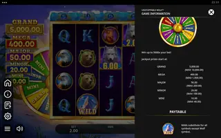 Unstoppable Wolf – Paytable