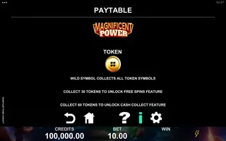 Magnificent Power HooKoo – Paytable