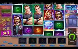 Vault Raiders DoubleMax – Feature in play