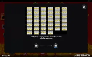 Action Boost Fortune – Paytable