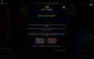 Fang & Fortune – Paytable