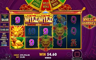 Wheel of Happiness – Feature in play