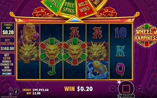 Wheel of Happiness – Feature in play