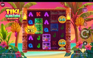 Tiki Clusters Blaze & Boom – Feature in play