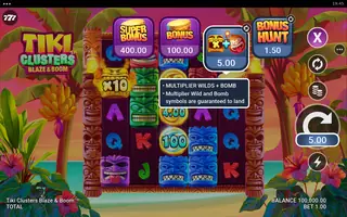 Tiki Clusters Blaze & Boom – Game rules