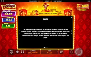 Joker in the Box Hotfire – Game rules