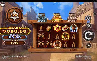 Legendary Lawman Cash ‘Em All – Winning spin