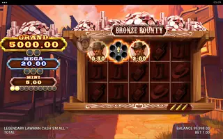 Legendary Lawman Cash ‘Em All – Feature in play