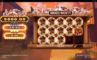 Legendary Lawman Cash ‘Em All – Feature in play