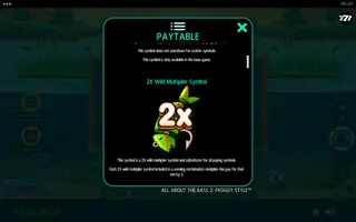 All About the Bass 2: Froggy Style – Paytable
