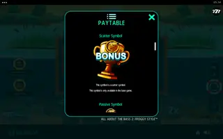 All About the Bass 2: Froggy Style – Paytable