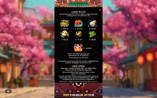 Lucky Panda – Paytable