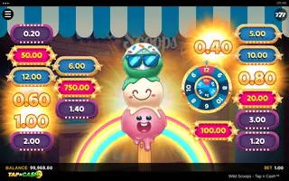 Wild Scoops – Tap n Cash – Bonus round