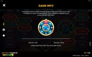 Wild Scoops – Tap n Cash – Game rules