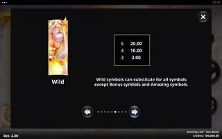 Amazing Link Zeus Boost – Paytable