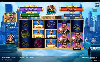 Unusual Suspects Ultra Link&Win – Feature in play