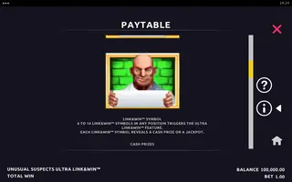 Unusual Suspects Ultra Link&Win – Game rules