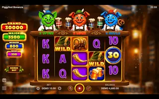 Piggyfest Bonanza – Feature in play