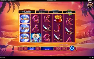 Fire Blaze: Jinns Moon – Feature in play