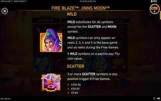 Fire Blaze: Jinns Moon – Game rules