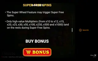 Golden Penny x1000: Super Wheel – Game rules