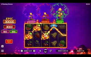 3 Flaming Clovers – Winning spin