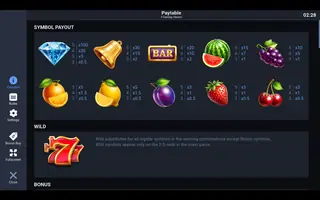 3 Flaming Clovers – Paytable