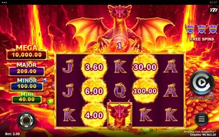 Amazing Cash Dragonfire – Feature in play