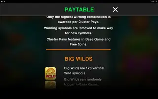 Mahjong Wilds Link&Merge – Paytable