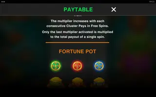 Mahjong Wilds Link&Merge – Paytable