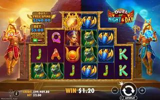 Duel of Night & Day – Winning spin