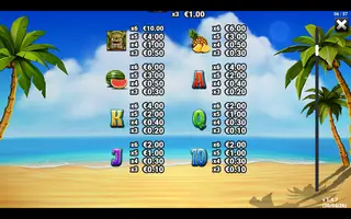 8 Balls of Fire Blazing Bounty – Paytable