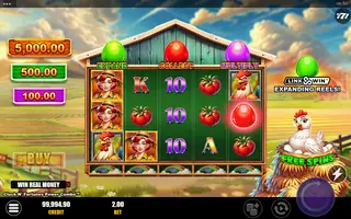 Cluck N’ Fortunes Power Combo – Feature in play
