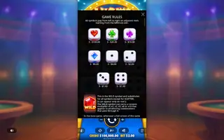 Lucky Dice – Paytable
